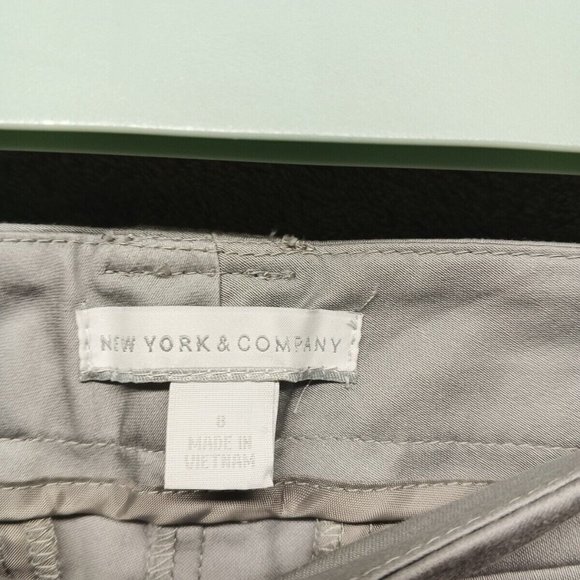 NEWYORK & COMPANY Women Office Pants Straight Leg Mid Rise Gray Size 8 - Picture 8 of 12